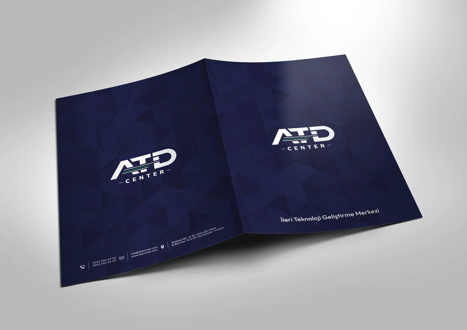 Atd Center Logo ve Kurumsal Kimlik · Kapsamlı Proje çalışması · görsel 3 · Şahan Design