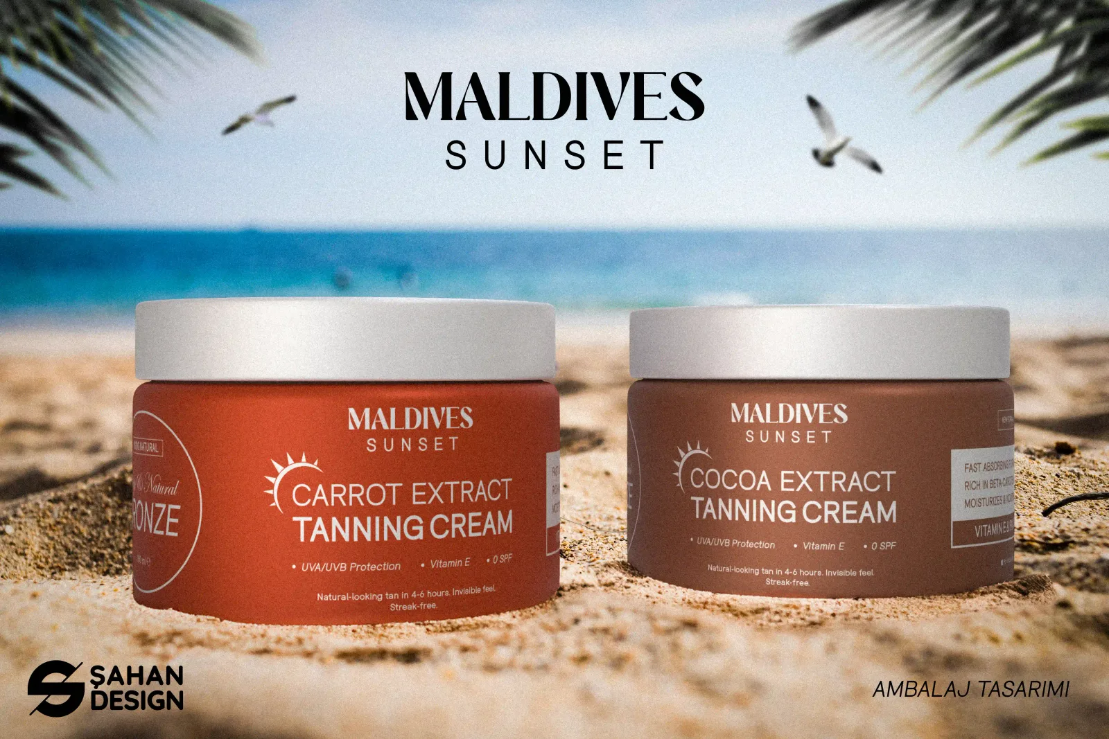 MALDIVES SUNSET LOGO VE AMBALAJ TASARIMI