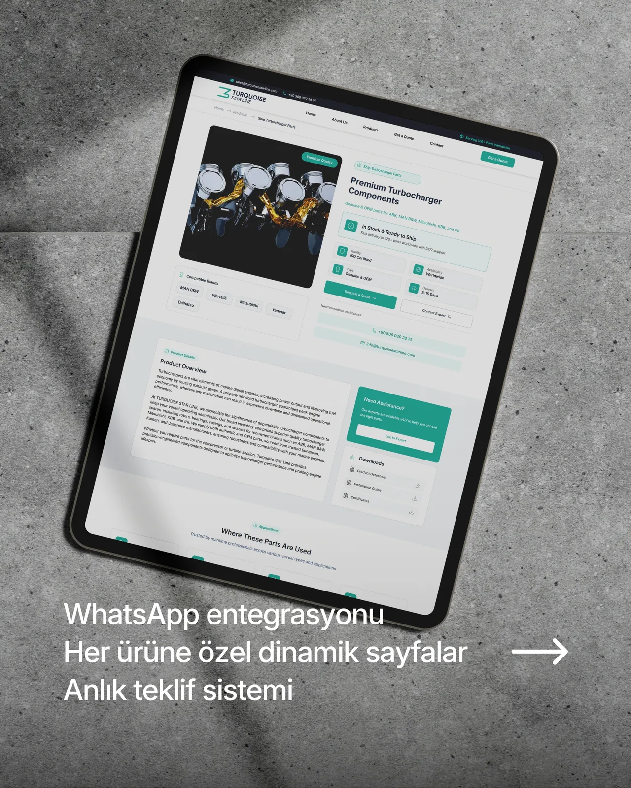 TURQUOISE STAR LINE ÖZEL WEB SİTE TASARIMI