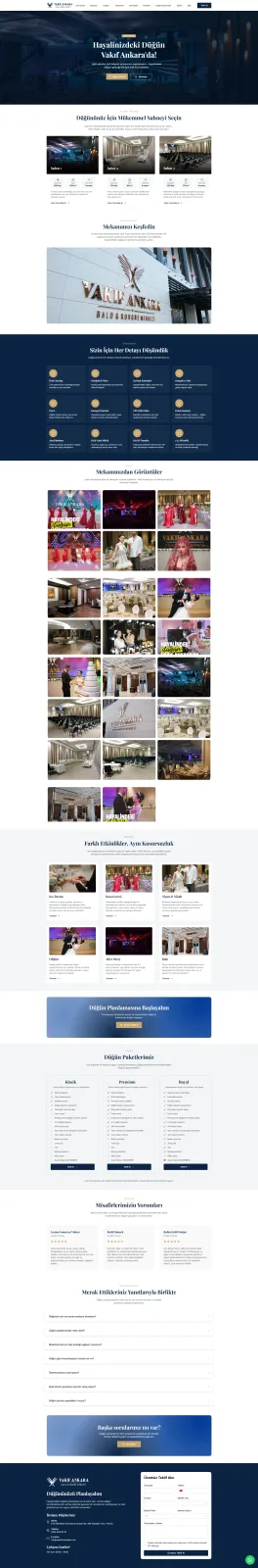 VAKIF ANKARA KONGRE MERKEZİ ÖZEL LANDING PAGE TASARIMI